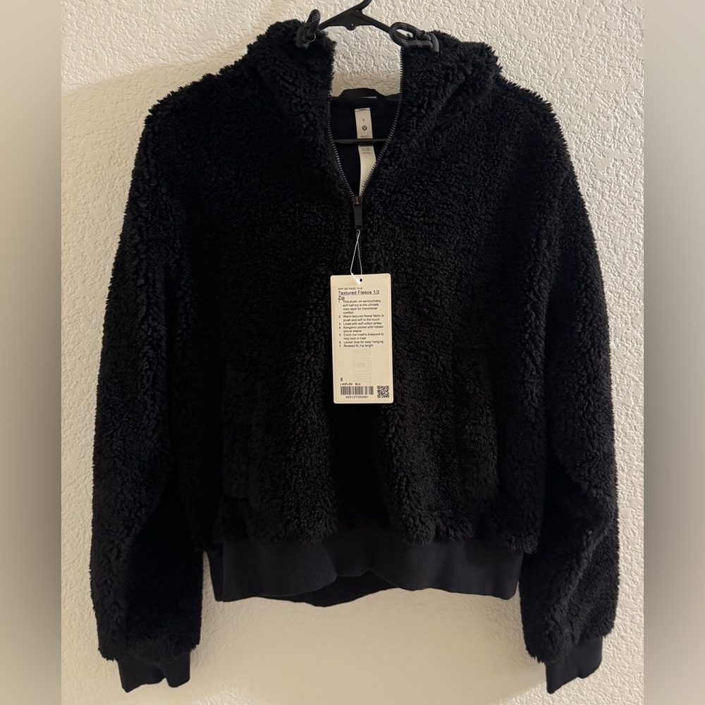 NWT Lululemon Textured Fleece Half-Zip-Size 8